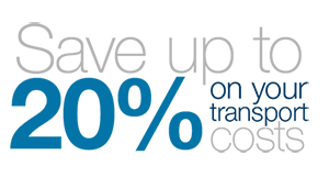 Save up to 20% on transport costs